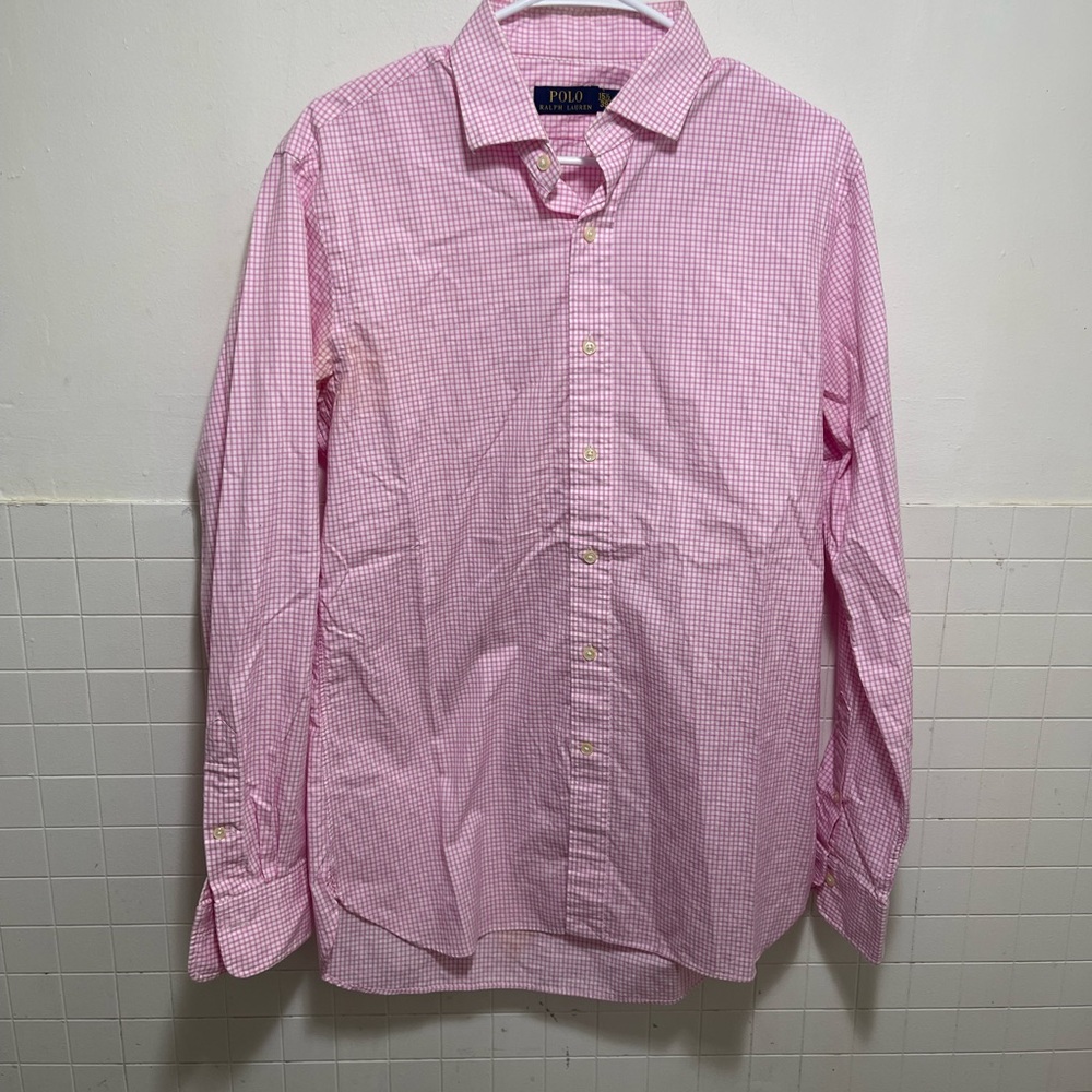 Polo by Ralph Lauren Men's Pink Gingham Shirt